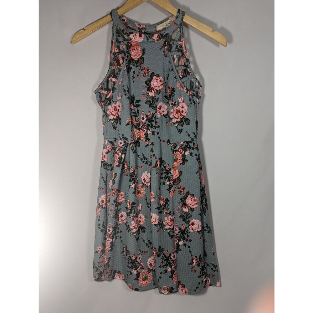 NWT Rewind Blue Floral Mini Dress Women's XS